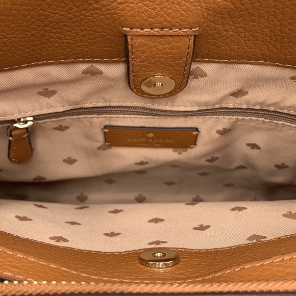 Kate Spade Leila Medium Triple Compartment Satchel Warm Ginger - Picture 7 of 16